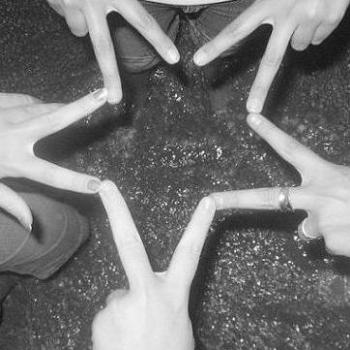 It's a star, from me and my friends' fingers! =]