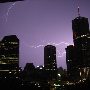 Electrical storm in Brisbane