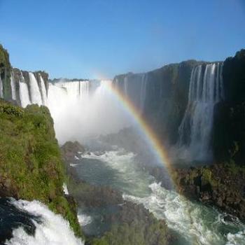 Rainbow at Iguassu Falls, Brazilian side