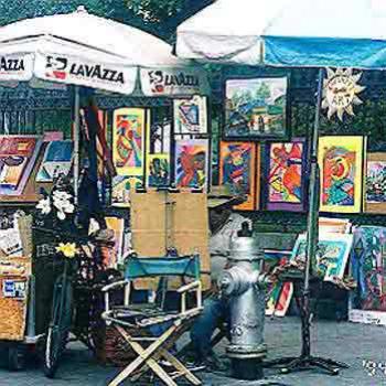 <b>Sidewalk artist in New Orleans, LA / kr NC</b>