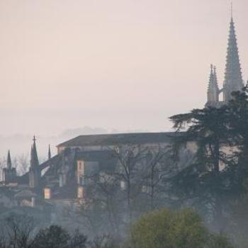 <b>Cathedrale St Jean from our farmhouse, Bazas, France</b>