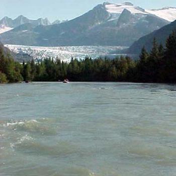 Floating the Mendenhall (Glacier in background) - Eve