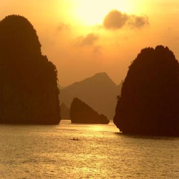 Sunset at Halong Bay, Vietnam