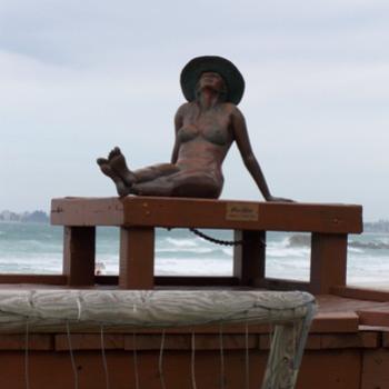 statue on the beach - Joann