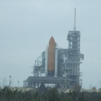 <b>Space Shuttle Endeavour on the launchpad at Kennedy Space Centre (Center) 2 days before launch Feb 2010, Florida - Eileen (Surrey, England)</b>