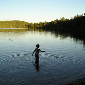 <b>Johnston Pond, Maine, USA (my nephew)</b>