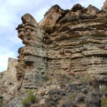 <b>Precarious boulder in Sheep Creek Geological Area of Utah in Oct 2009 by Wilodene</b>