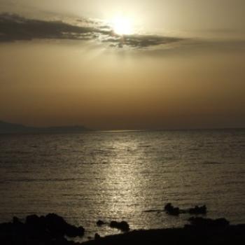 <b>Sunset from our balcony, Akrotiri, Crete (2nd best place in the world) - Eileen (Surrey, England)</b>