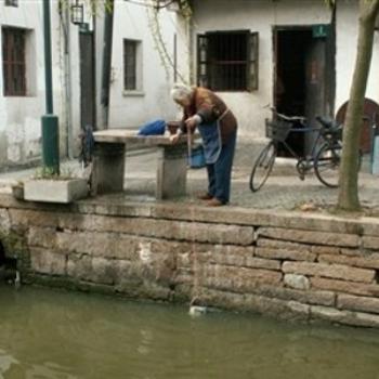 Doing Laundry in a Watertown in China