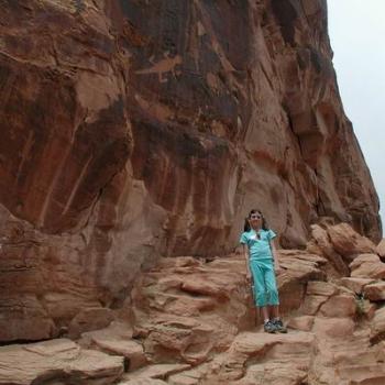 Large lizard petroglyphs in Utah, USA