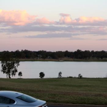 5257  sunset sky over Lake Albert,  Wagga Wagga, Oct'09 Kate/Sydney