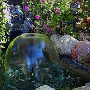 Backyard garden fountain