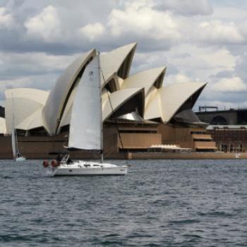 <b>2406 sails in the clouds from Fort Denison, Island Hopping,11th Oct09, Kate/Sydney</b>