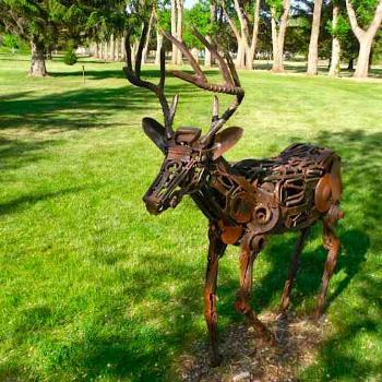 Deer sculpture at Maryhill Museum