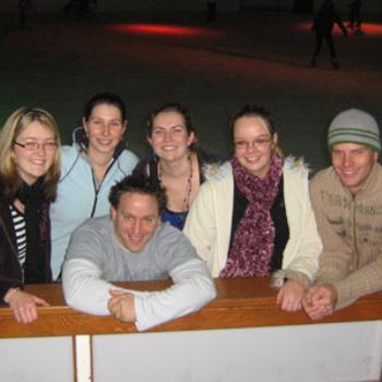 Friends Ice Skating in Penrith, Sydney