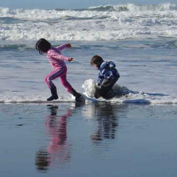 Playing chicken with the waves