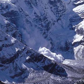 Avalanche off Mera La, Nepal