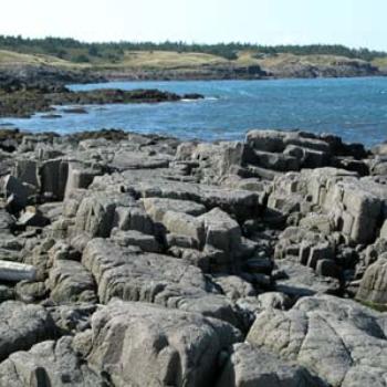 Coastal rocks, Headland at Digby Neck, NS, Canada