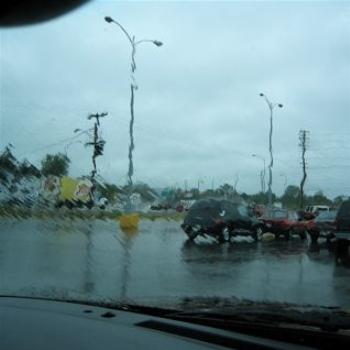 Rainy Carpark in North Bay