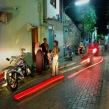 Maldive Night Street Scene