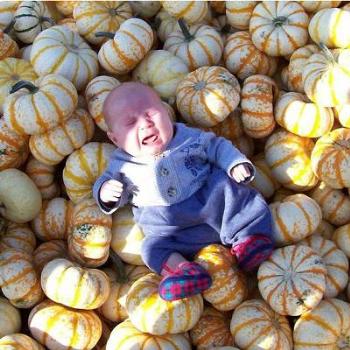 I found my son in the pumpkin patch!