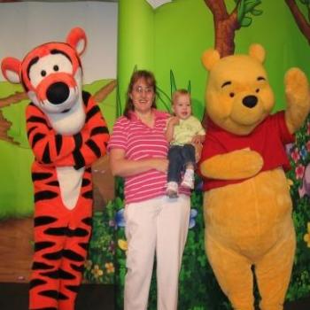 Laura (And Sharon) meeting Winnie-the-Pooh & Tigger