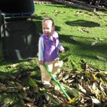 <b>Laura doing the gardening</b>