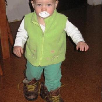 <b>Laura in Dad's Boots</b>