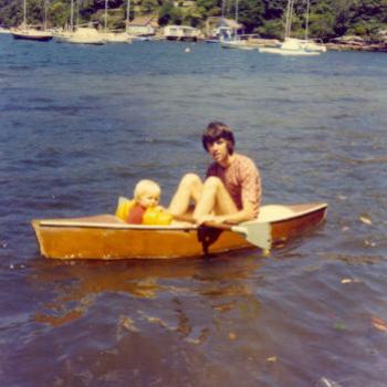 <b>boating with Dad Sydney Harbour 1976 Kate/Sydney</b>