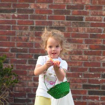 <b>Olivia with Easter basket  Sue / OK</b>