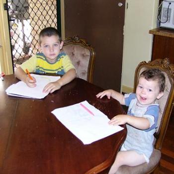 <b>Johnathan & Bailey - the budding artists, Anne Albany</b>