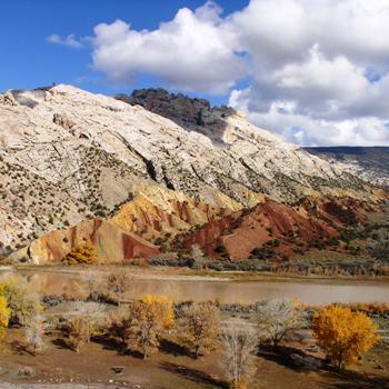 View of Green River at Split Mountain, Dinosaur Park, Utah