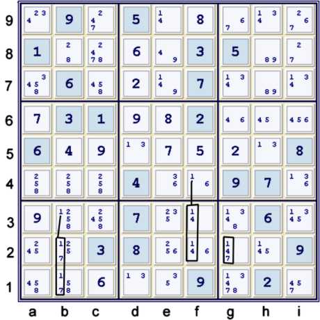 Almost Quantum Naked Triple 147 at bfg2