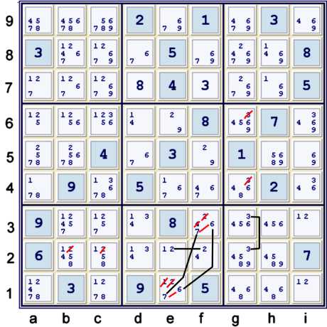 Hidden pair and locked candidates