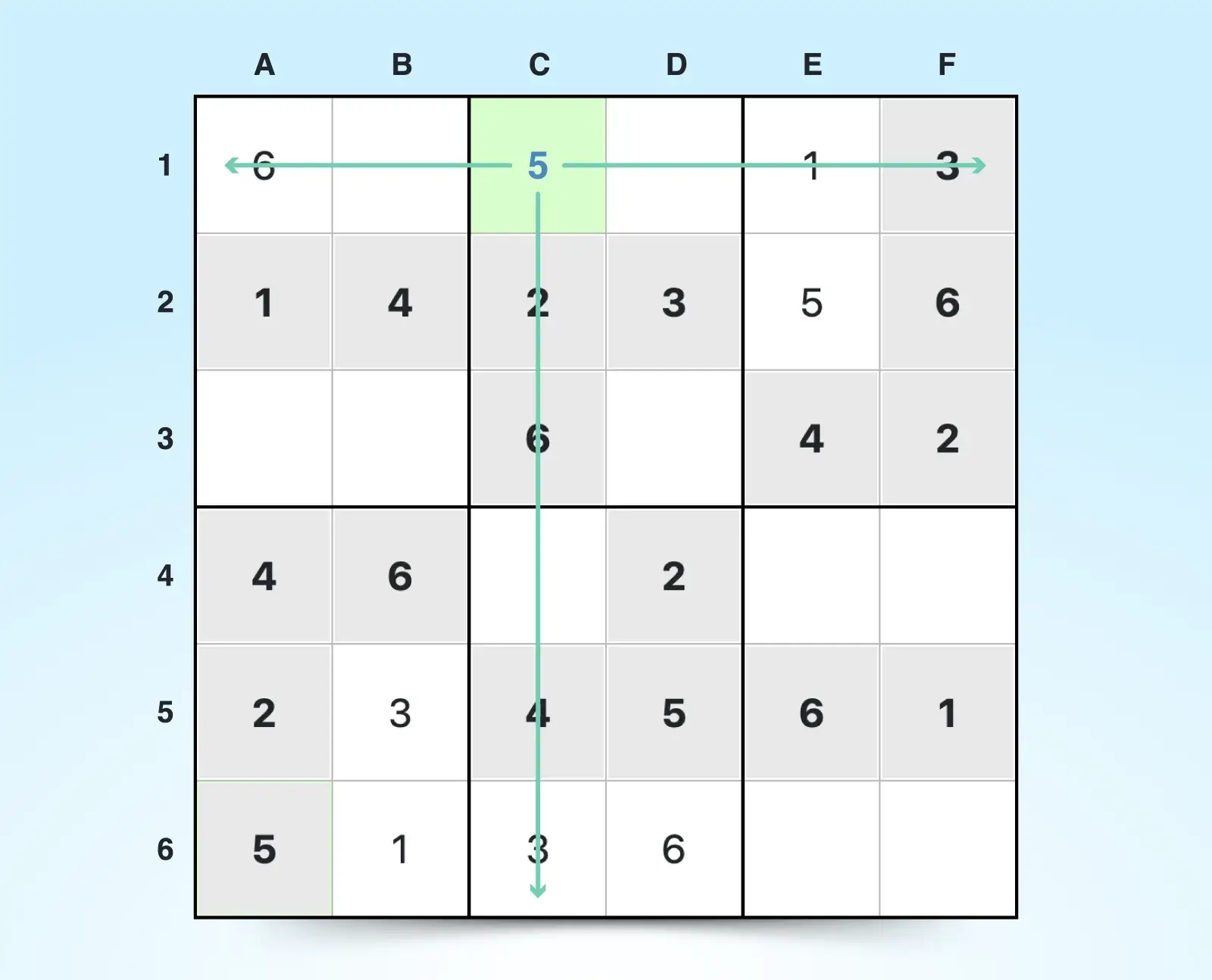 Sudoku last possible number in row and column