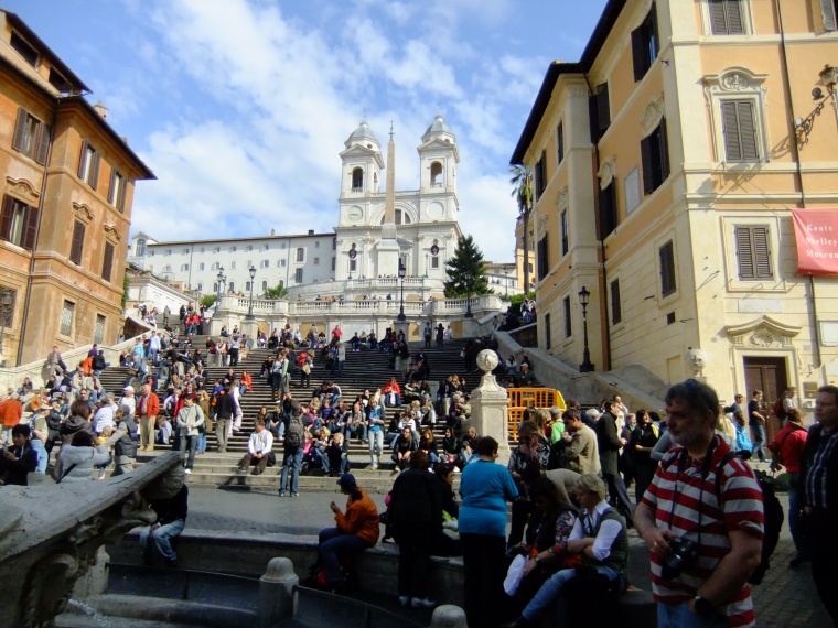 On the Spanish Steps.