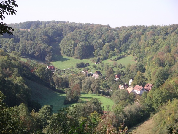 View of the valley, taken from just outside the town walls.