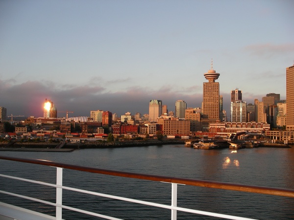 Coming into Vancouver on our tour boat.