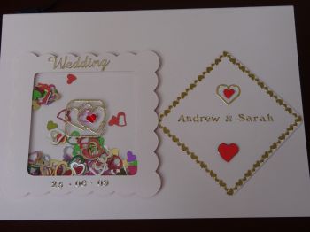 Recently I made this card for the wedding of a friend of my son.