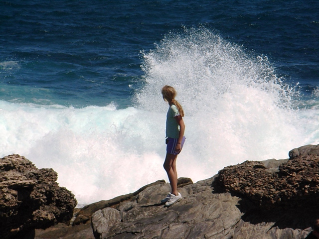 Youngest daughter. She really isn't as close to the water as you'd think