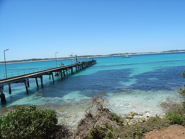 Jetty overlooking Vivonne Bay, Kangaroo Island. It was voted best beach in Australia, 2007. It was glorious.