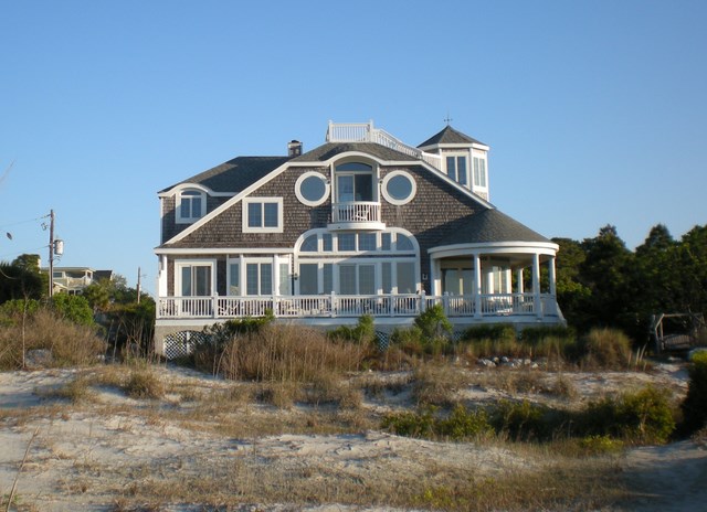 View of Kathy and Rob's house from the beach