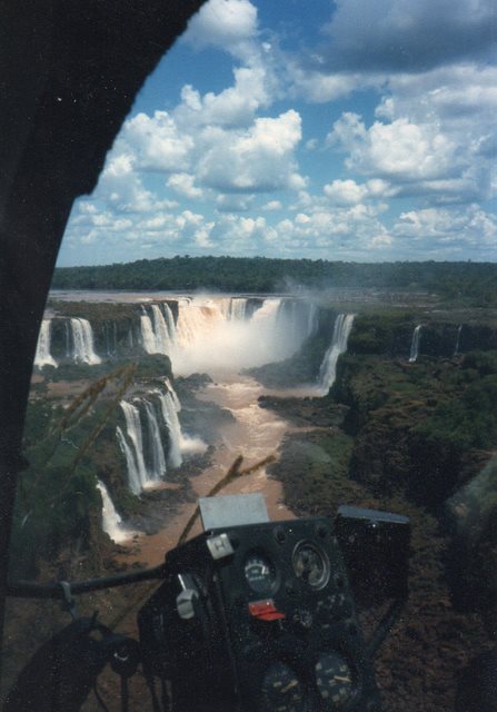 This was taken from a helicopter during an early 1990's trip to the Iguaçu Falls