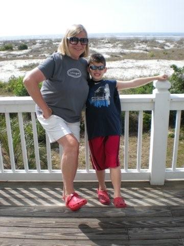 Showing off our red crocs at Fripp Island!!!