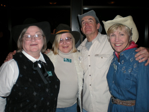 Sister Carol, Jane, ski buddy Larry and friend Brenda