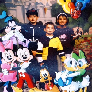 Matthew, Jennifer and Michael at Disneyland, CA in March, 1992.