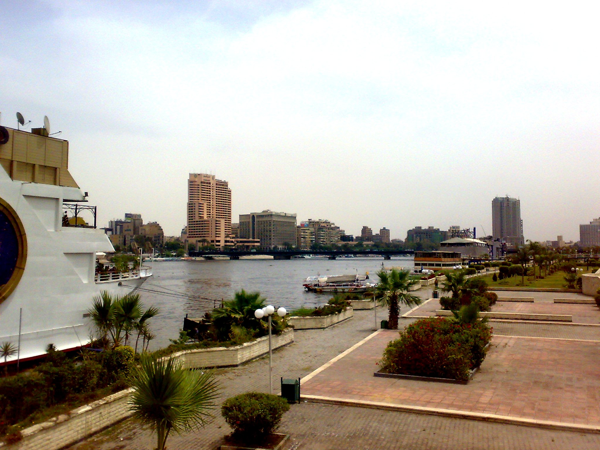 river nile around one of the  island at cairo 