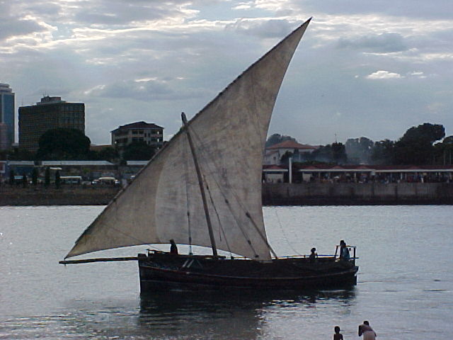 At the ferry stop in the port at Dar es Salaam, Tanzania.