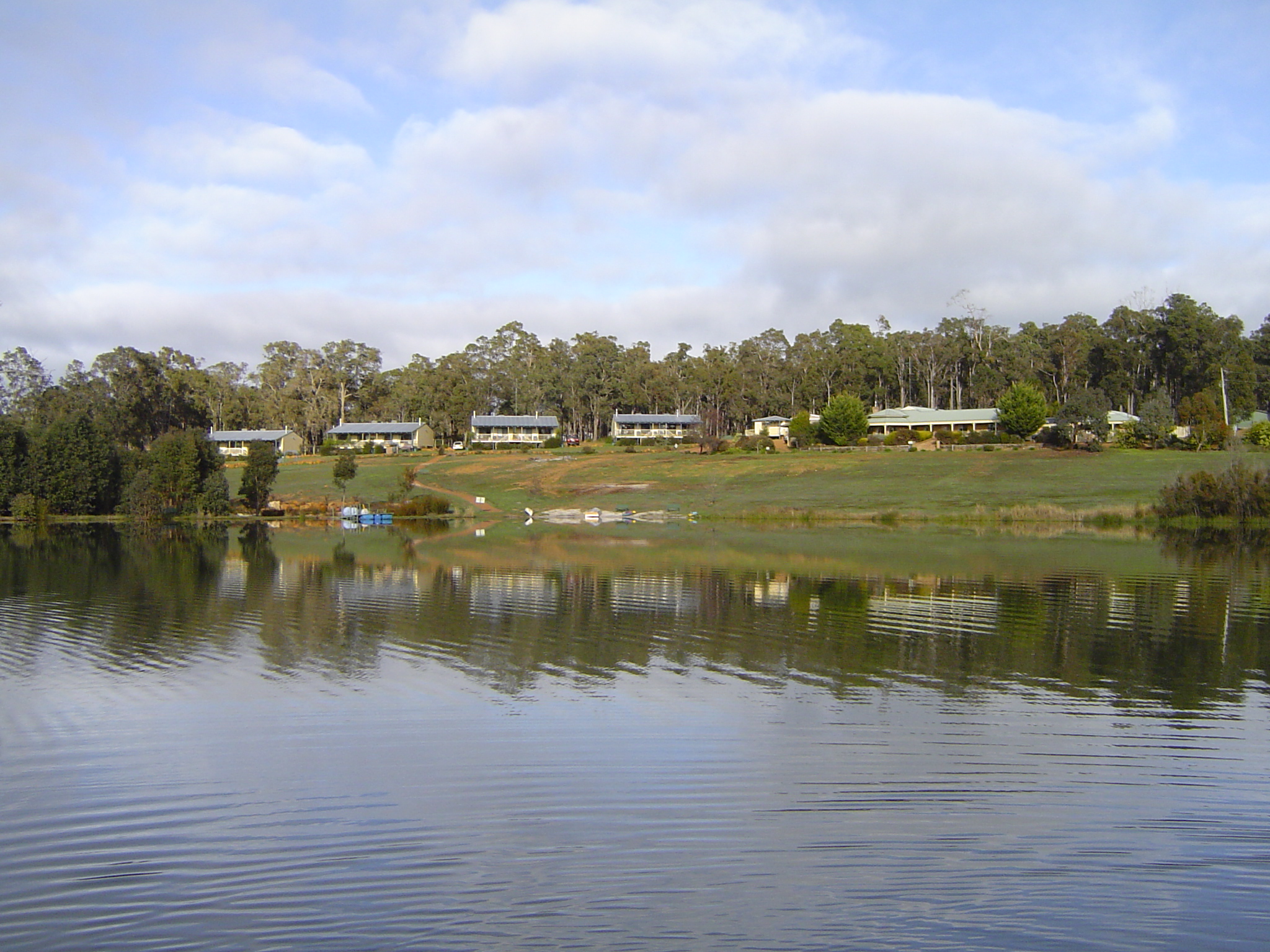 Lovely view of our Chalets - once again pre-bushfires