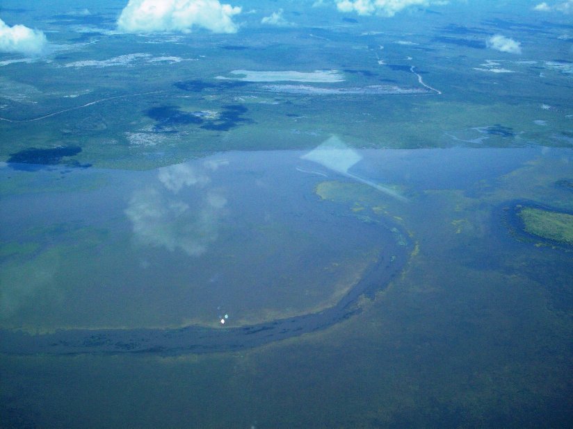 You can see the river but the river broke it's banks and remained up for weeks.